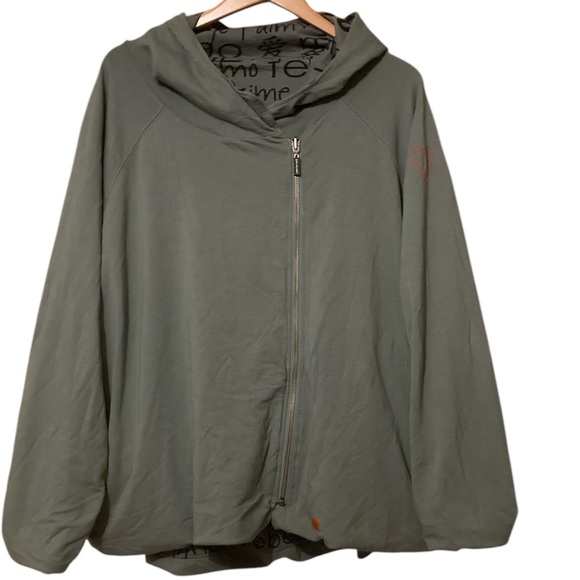 Peace Love World Reversible Oversized Hoodie - Picture 2 of 11